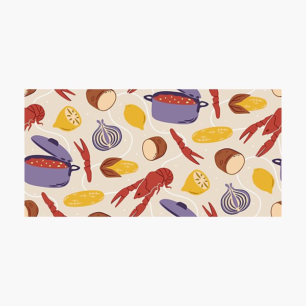 Item preview, Louisiana Crawfish Boil Pattern designed and sold by SLAG-Creative.