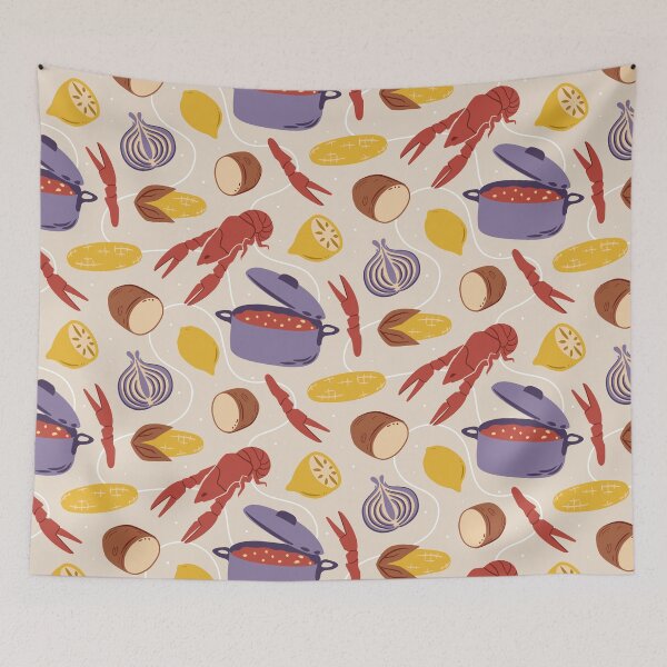 Item preview, Louisiana Crawfish Boil Pattern designed and sold by SLAG-Creative.
