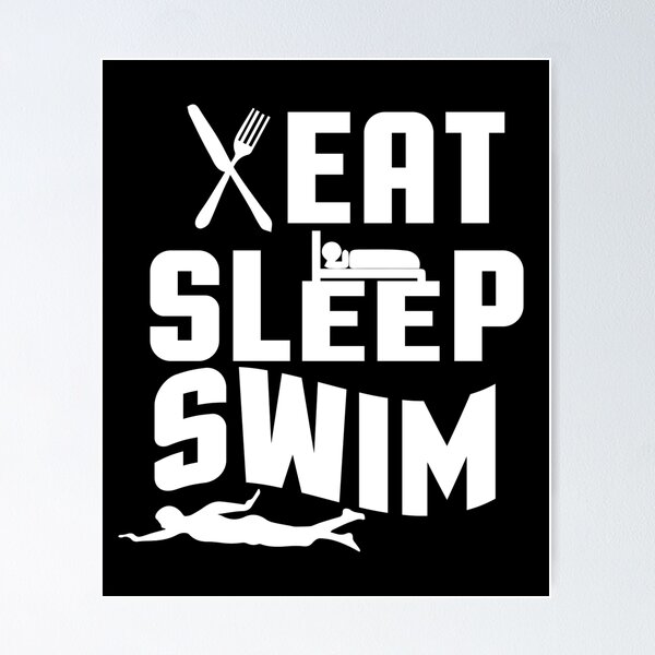 Item preview, Swimming Theme: Eat Sleep Swim Repeat designed and sold by EstelleStar.