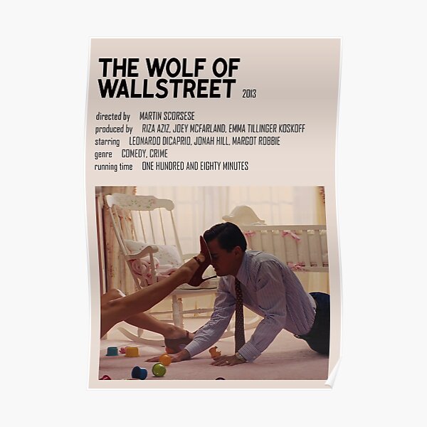 Póster El lobo de Wallstreet minimalista Póster