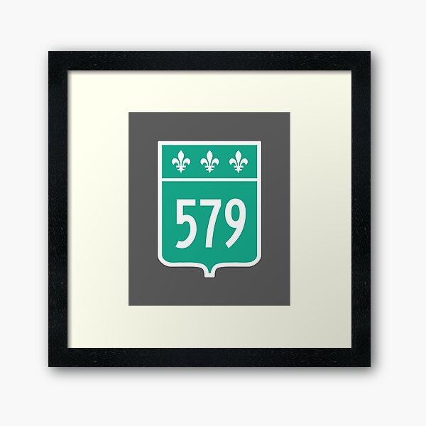 Quebec Provincial Highway 579 (Area Code 579) Framed Art Print