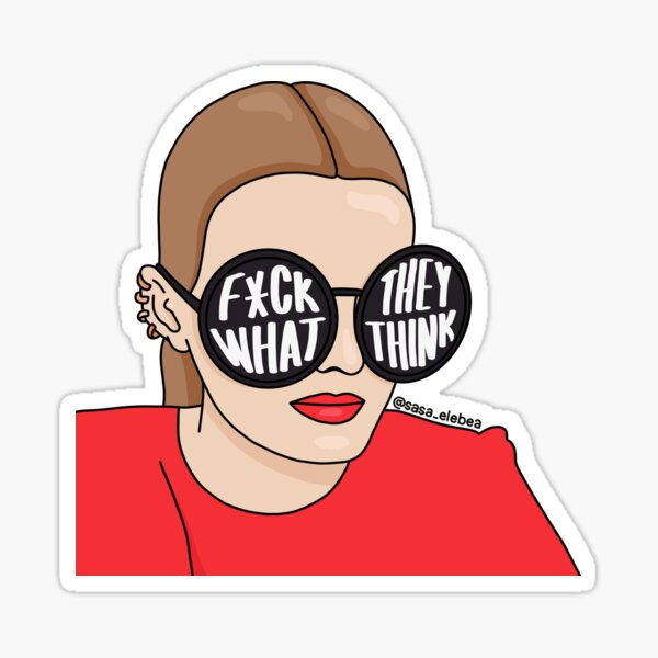 What they think by Sasa Elebea Sticker