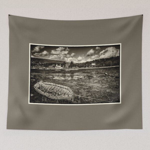 Item preview, Boat Wreck Beara Peninsula West Cork Seascape Traditional Cottage Art Print designed and sold by ROADTROOPER.