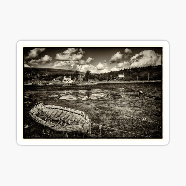 Item preview, Boat Wreck Beara Peninsula West Cork Seascape Traditional Cottage Art Print designed and sold by ROADTROOPER.