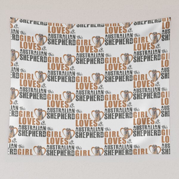 Artikelvorschau, Dieses Mädchen liebt ihren australischen Schäferhund! Besonders für australische Liebhaber! entworfen und verkauft von rs-designs.