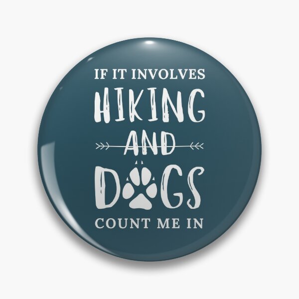 Vista previa del artículo con la obra «Si se trata de caminatas y perros, ¡cuenta conmigo!», diseñado y vendido por BohoHiker.