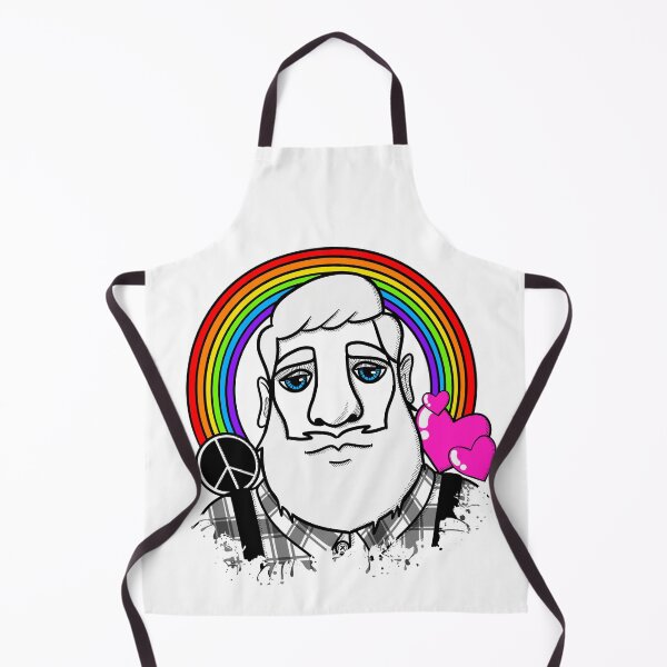 Item preview, Peace, Love, and Rainbow with Bearded Man in Plaid designed and sold by thecraftace.