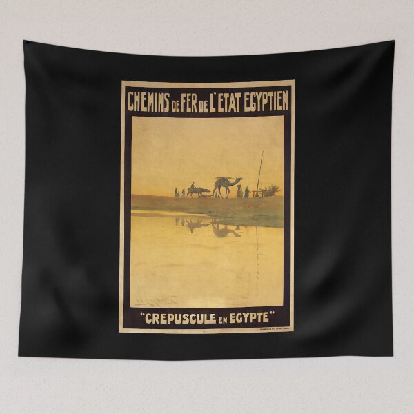 Item preview, retro Crepuscule en Egypte designed and sold by CorasPosters.