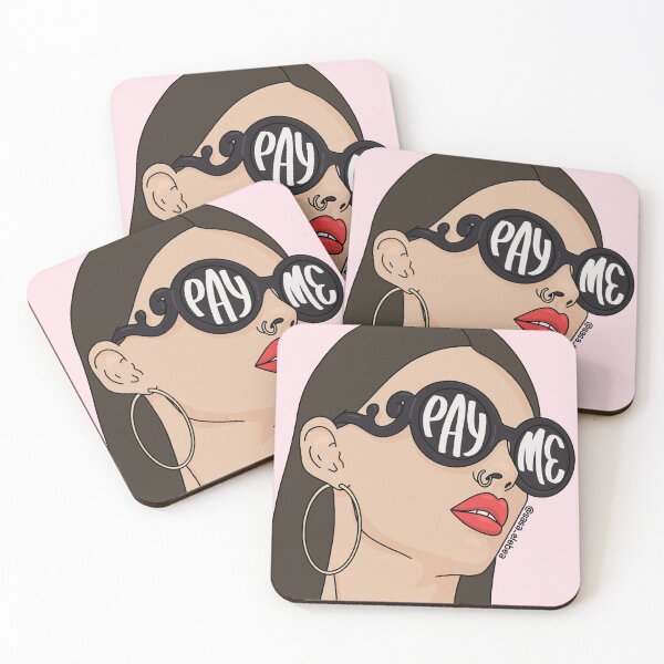 Pay me by Sasa Elebea Coasters (Set of 4)