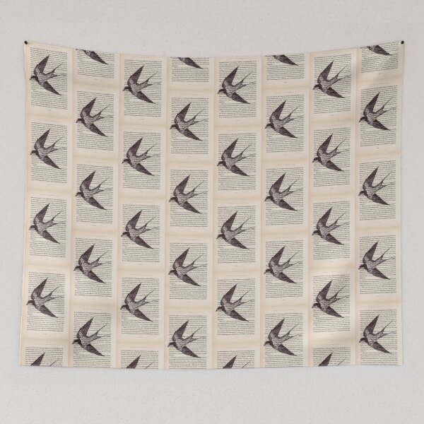Item preview, Swallow Illustration / Drawing, Vintage Book Page Art Print, Bird Art designed and sold by R Bex.