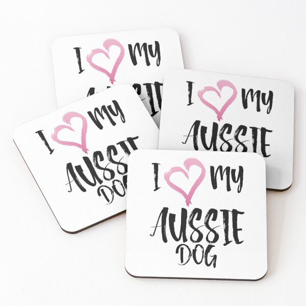Aperçu de l'œuvre I Heart My Aussie Dog! Surtout pour les amoureux des bergers australiens! créée et vendue par rs-designs.