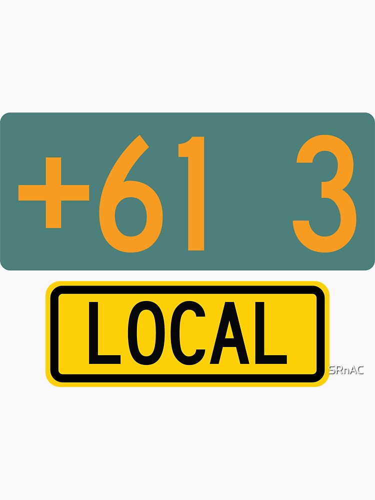 australian-route-marker-61-3-area-code-61-3-sticker-by-srnac