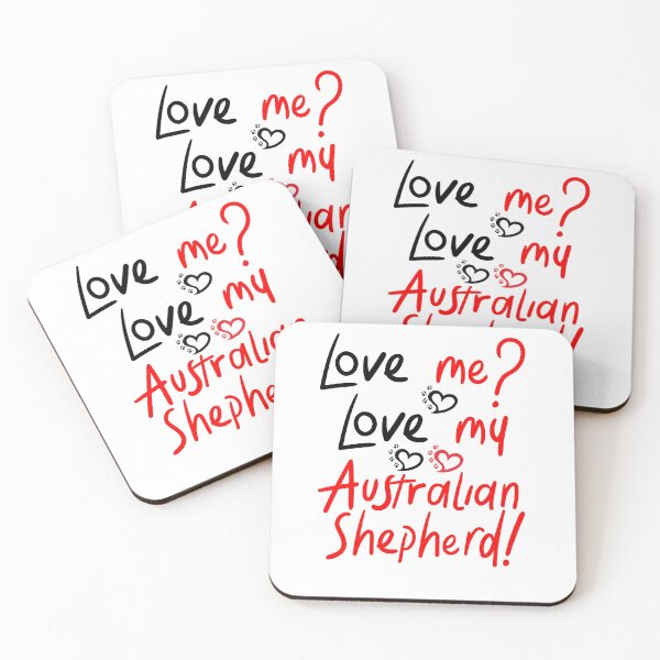 Aperçu de l'œuvre Aime-moi, aime mon berger australien! Surtout pour les amoureux des chiens australiens! créée et vendue par rs-designs.