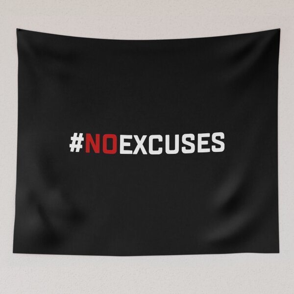 Item preview, No Excuses Gym Quote designed and sold by Andrea Lina.