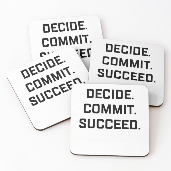 Item preview, Decide. Commit. Succeed. Gym Quote designed and sold by Andrea Lina.