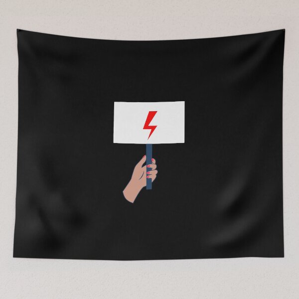 Item preview, WOMEN HELL, POLAND, POLISH WOMEN PROTEST, red lightning designed and sold by NiceSign.