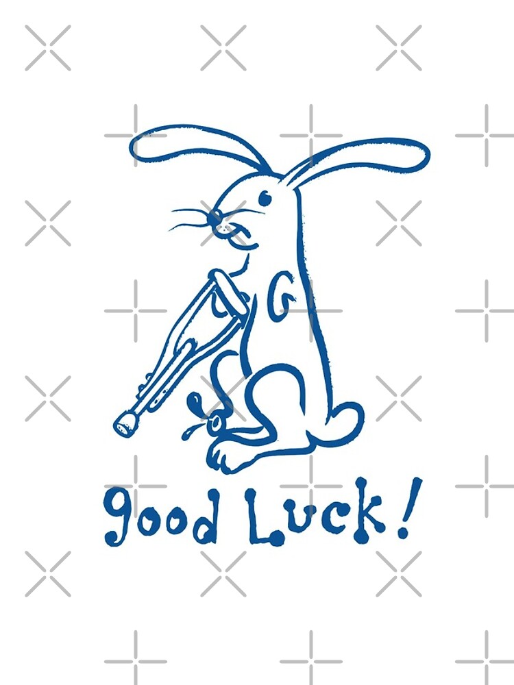 "Cute Rabbit Good Luck Rabbits Foot Luck charm blue" iPhone Case for