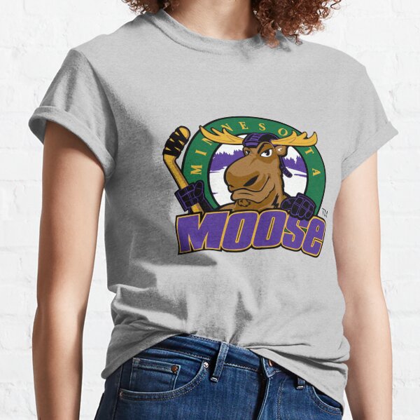 Minnesota Moose Vintage Hockey Logo Short-Sleeve Unisex T-Shirt
