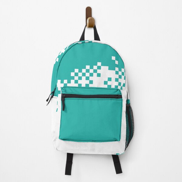 Item preview, The 8-Bit Pixel Fashion Pattern Petrol White designed and sold by hatgirldesign.