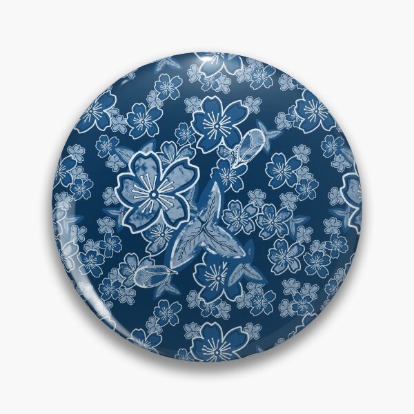 Item preview, Dark Limited Blue Floral designed and sold by Giliane Bader.