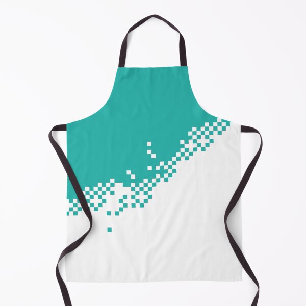Item preview, The 8-Bit Pixel Fashion Pattern Petrol White designed and sold by hatgirldesign.