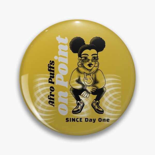 Item preview, Afro Puffs on Point Since Day One (Gold) designed and sold by Monique Prince.