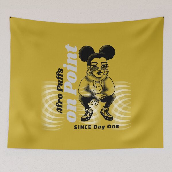 Item preview, Afro Puffs on Point Since Day One (Gold) designed and sold by Monique Prince.