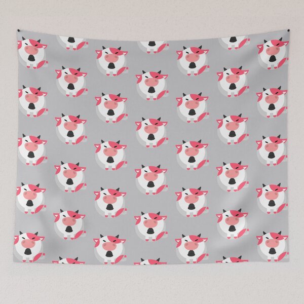 Aperçu de l'œuvre Costume de vache aux fraises Vache Kawaii mignonne créée et vendue par AuroCreatives.