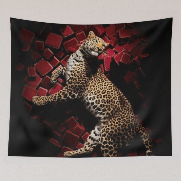Item preview, Leopard With Red Boxes designed and sold by asun5.