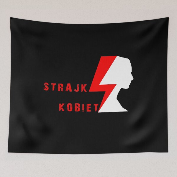 Item preview,  WOMEN HELL, POLAND, POLISH WOMEN PROTEST, STRAJK KOBIET, red lightning designed and sold by NiceSign.