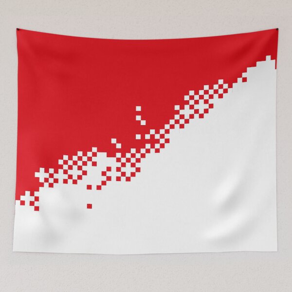 Item preview, The 8-Bit Pixel Fashion Pattern Red White designed and sold by hatgirldesign.