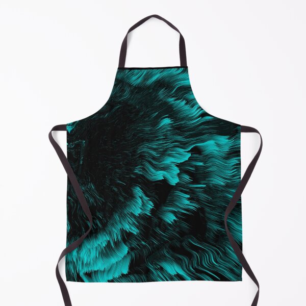 Item preview, Abstract Pattern Holographic Distorted Liquid Oil Waves Cyan Black designed and sold by InvestingRoad.