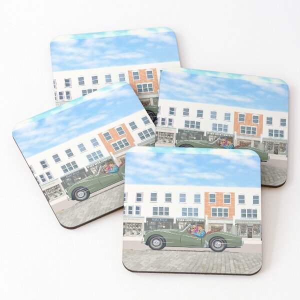 Apple Green color TR3a Coasters (Set of 4)