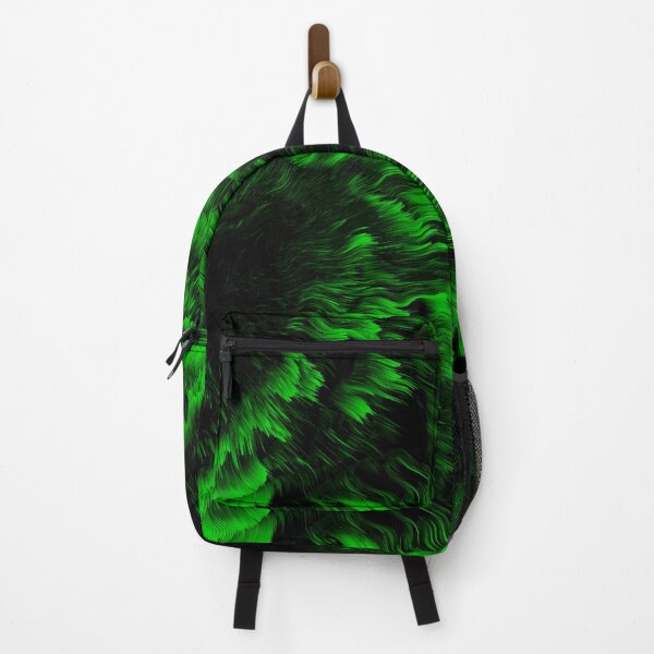 Item preview, Abstract Pattern Holographic Distorted Liquid Oil Waves Green Black designed and sold by InvestingRoad.