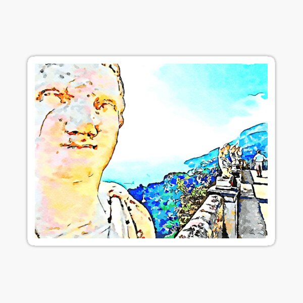 Ravello: busts on the balcony of Villa Cimbrone Sticker