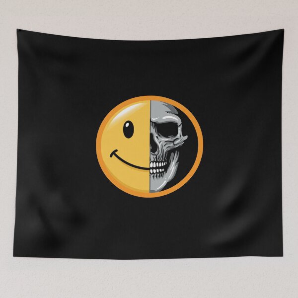 Item preview, Smiley face skull face designed and sold by Dream Imagine Create ..
