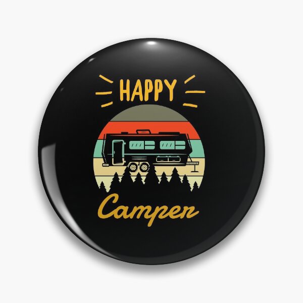 Item preview, Happy Camper Camping Retro Vintage 70s Sunset RV designed and sold by Draculaura2009.