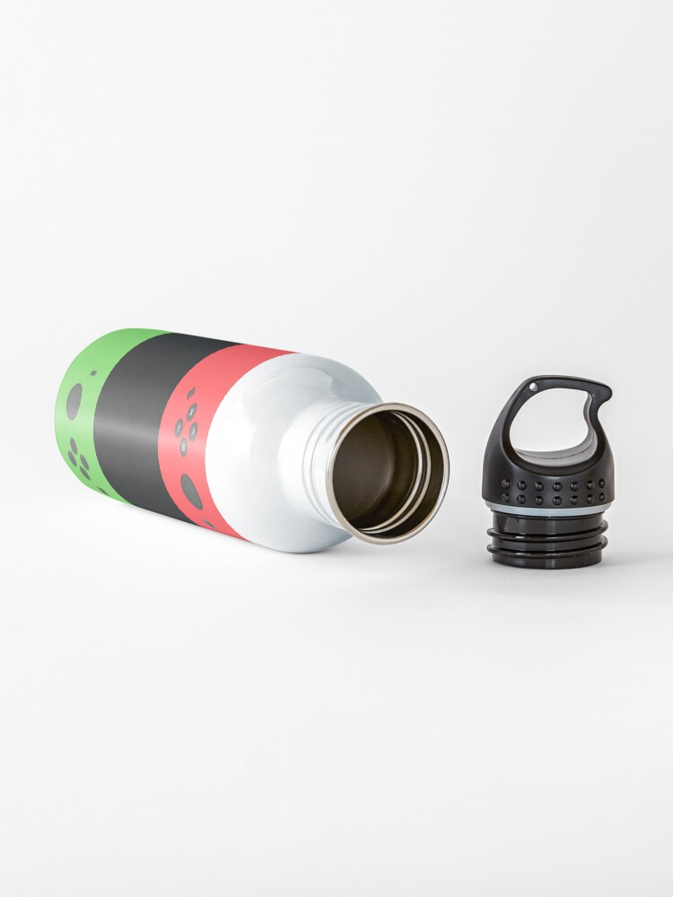 Alternate view of Nintendo Switch Controller Green Red Gamer Design Water Bottle