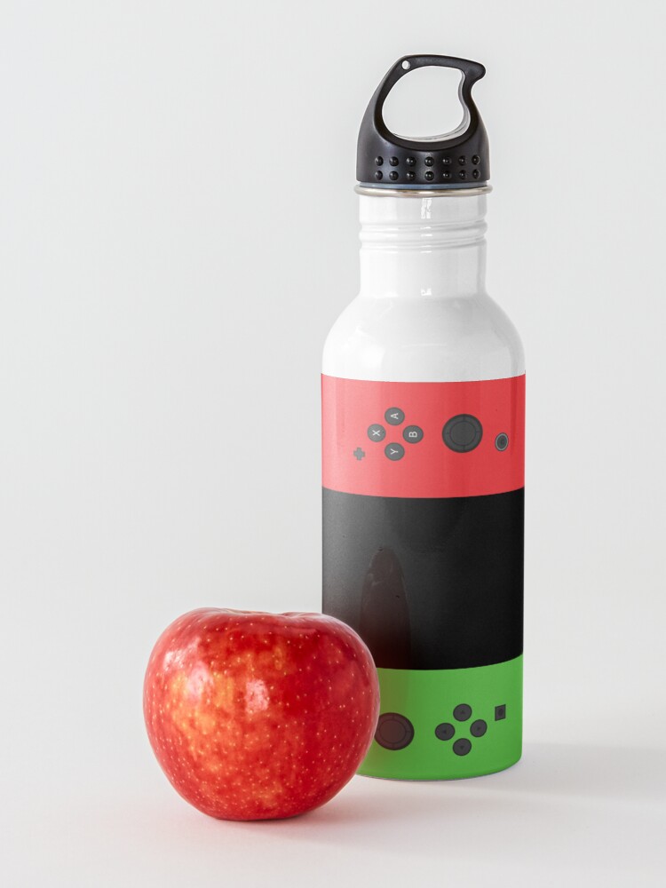 Alternate view of Nintendo Switch Controller Green Red Gamer Design Water Bottle