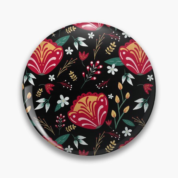 Item preview, Folk Flower Pattern designed and sold by Beccy Jackson.
