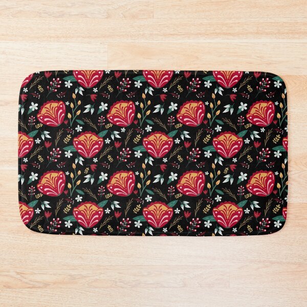 Item preview, Folk Flower Pattern designed and sold by Beccy Jackson.