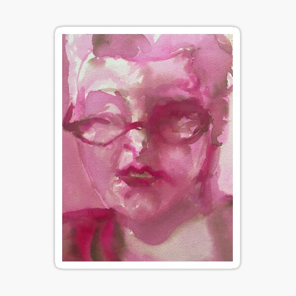 Portrait in Pink Sticker