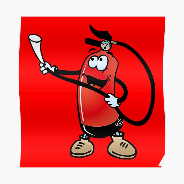 Funny Fire Extinguisher Posters Redbubble
