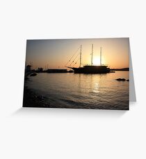 Mediterranean Sunset Greeting Card