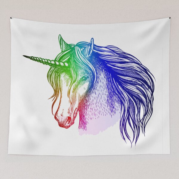 Item preview, Rainbow Unicorn Print designed and sold by Mary Riley.