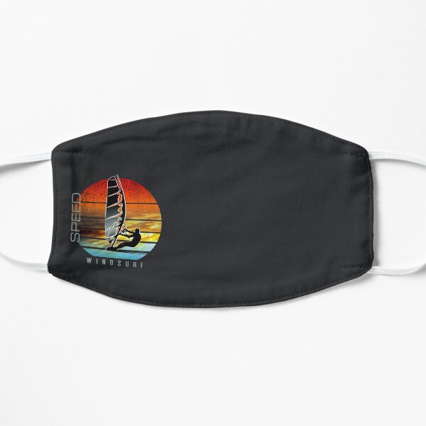 windsurfer planing at sunset over ocean waves Mask