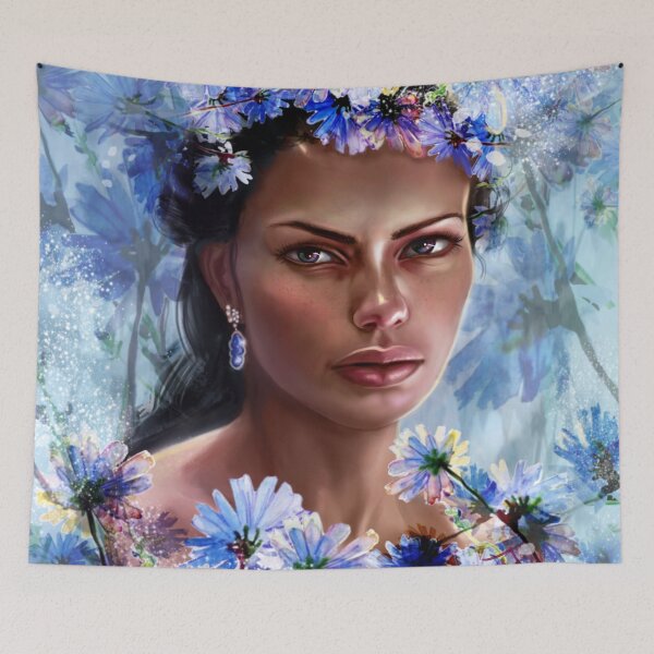 Item preview, Chicory Oracle Card Painting  designed and sold by kaitmatthewsart.