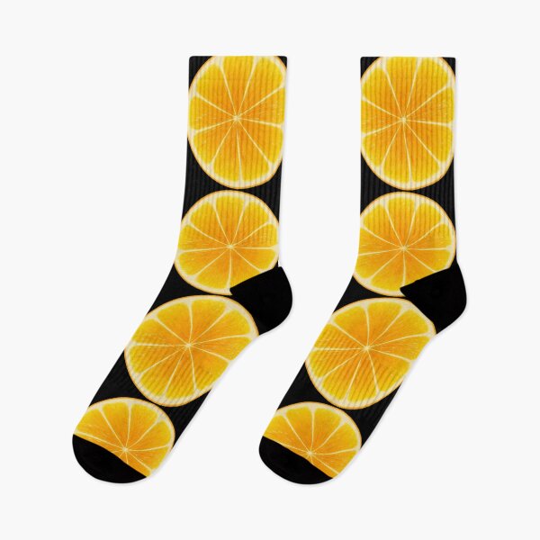 Item preview, Juicy Orange Fruit pattern, contemporary modern art. Summer mood - pattern with oranges on black background. designed and sold by 2AcesDesign.