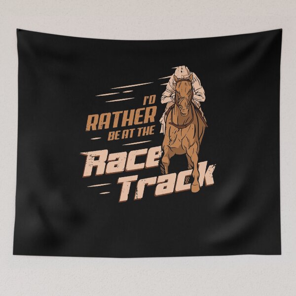Item preview, I'd Rather Be At The Race Track Horse Racing Gift designed and sold by Marcid95.