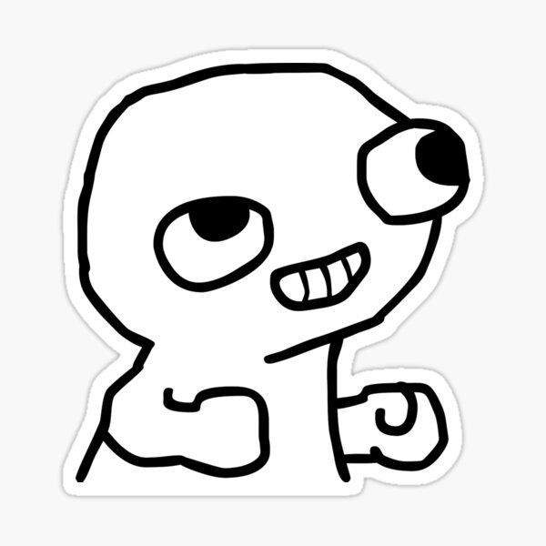 Derp Face Meme Stickers Redbubble - derp decal roblox